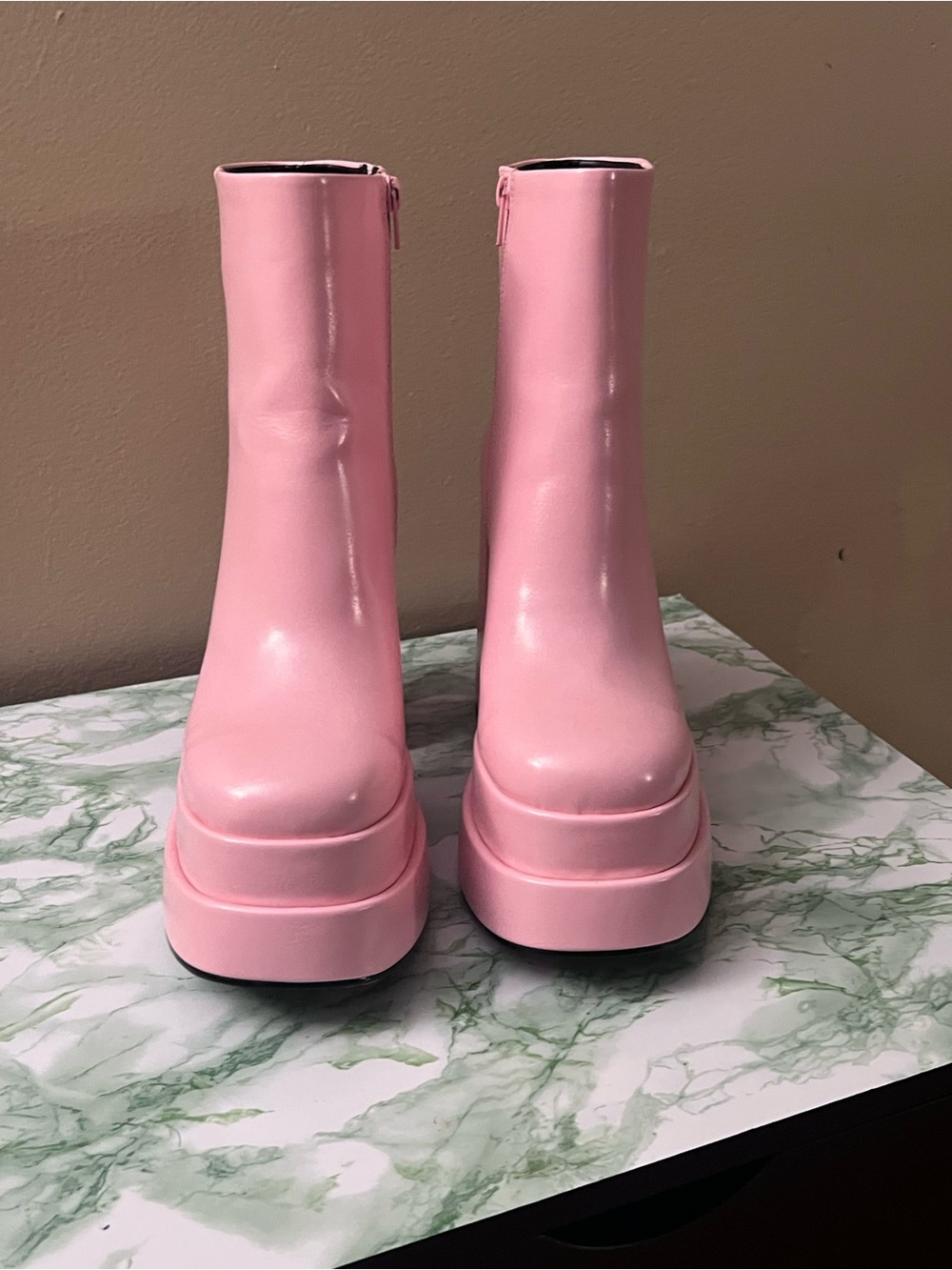 Call It Spring Pink Platform Ankle Boots
